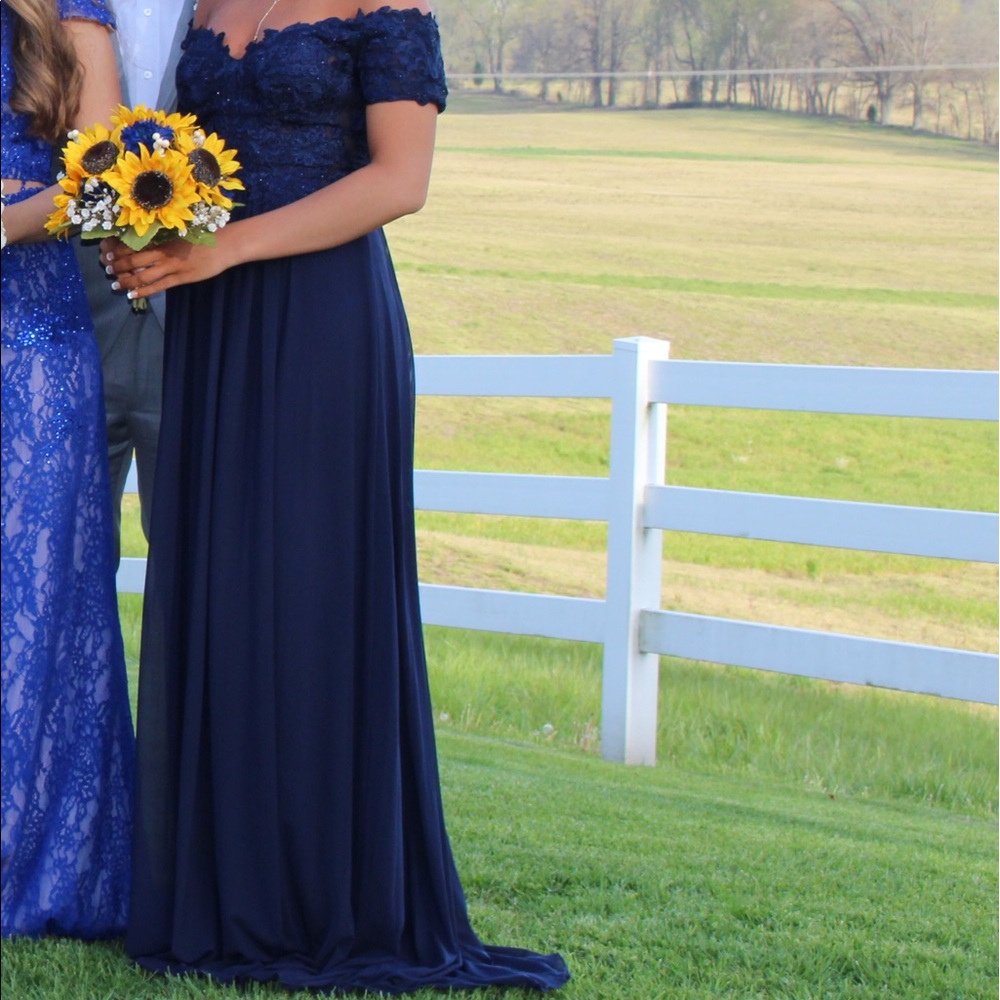 Sherri Hill 51556 Off The Shoulder Empire Gown!